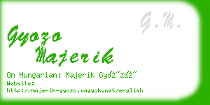 gyozo majerik business card